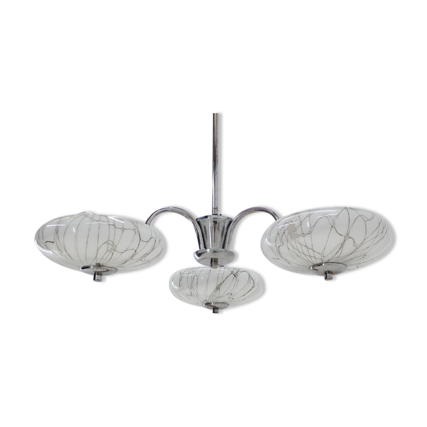 Art Deco chrome chandelier/Napako, 1930´s.
