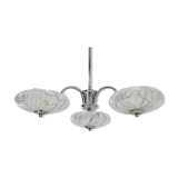 Art Deco chrome chandelier/Napako, 1930´s.