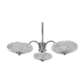 Art Deco chrome chandelier/Napako, 1930´s.