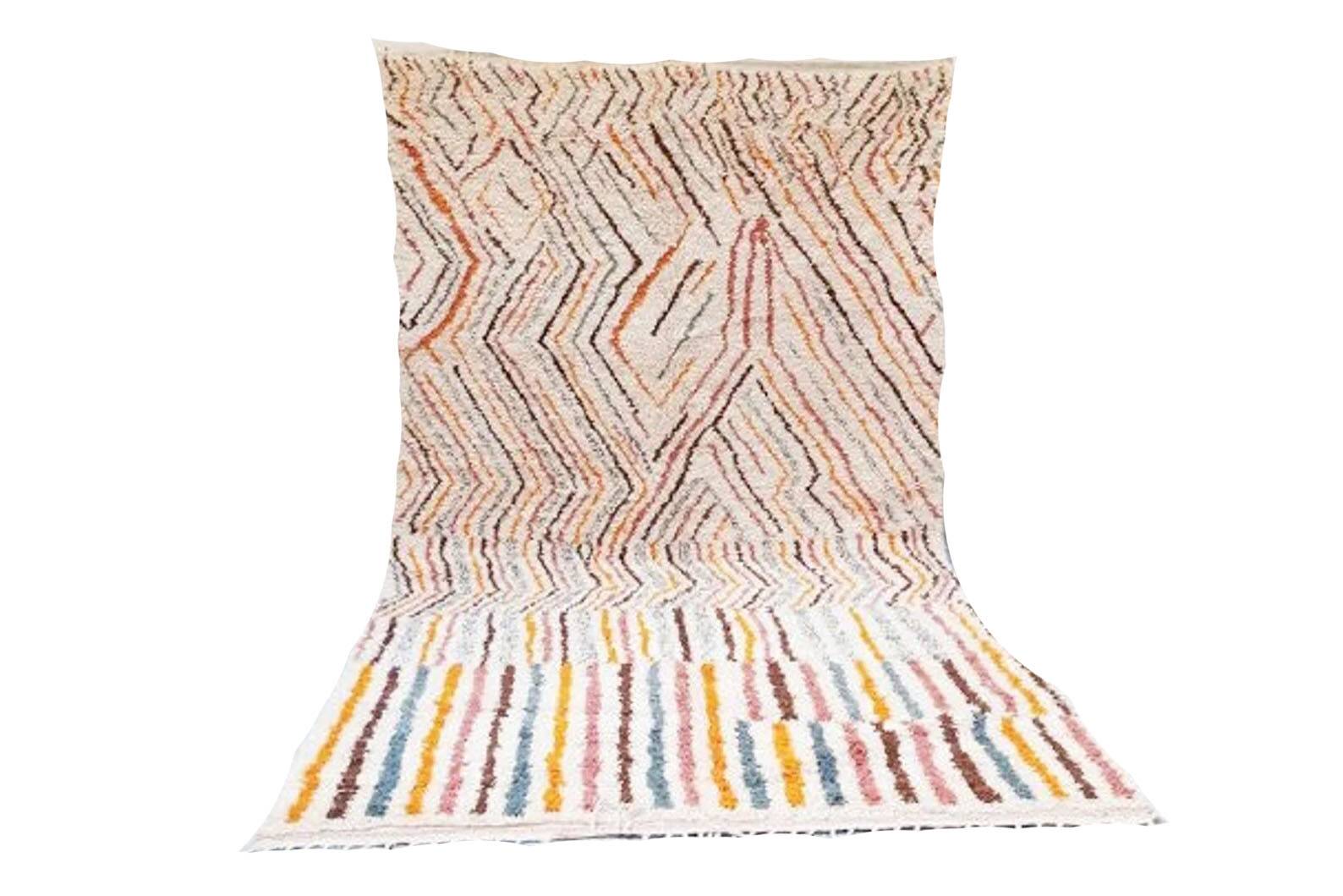Handmade wool Berber rug 332 X 195 CM