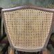 Suite de 6 chaises Louis Philippe en noyer et cannage 19eme