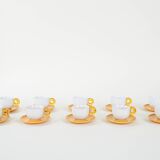 Set of porcelain cups, Italian design, 1970s, production: Italy