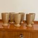 Set of 6 glasses / mugs in stoneware, vintage 1970.