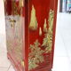 Chinese furniture 2 doors lacquered red and gold leaf decorations