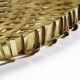 Hollywood regency monumental braided brass tray / centerpiece, Italy  1970