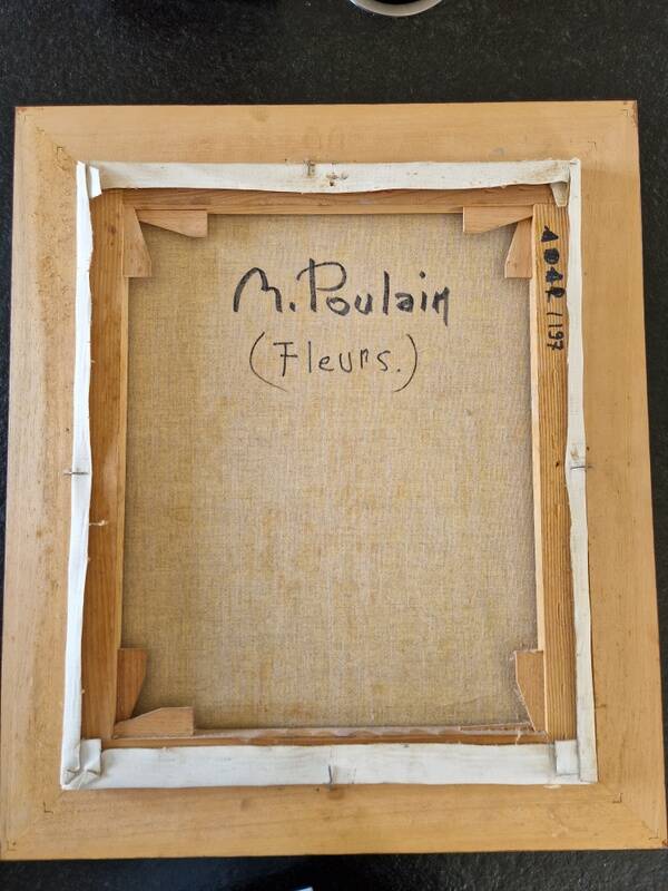 Michel Poulain (Born in 1932) - Oil on canvas - Bouquet of flowers