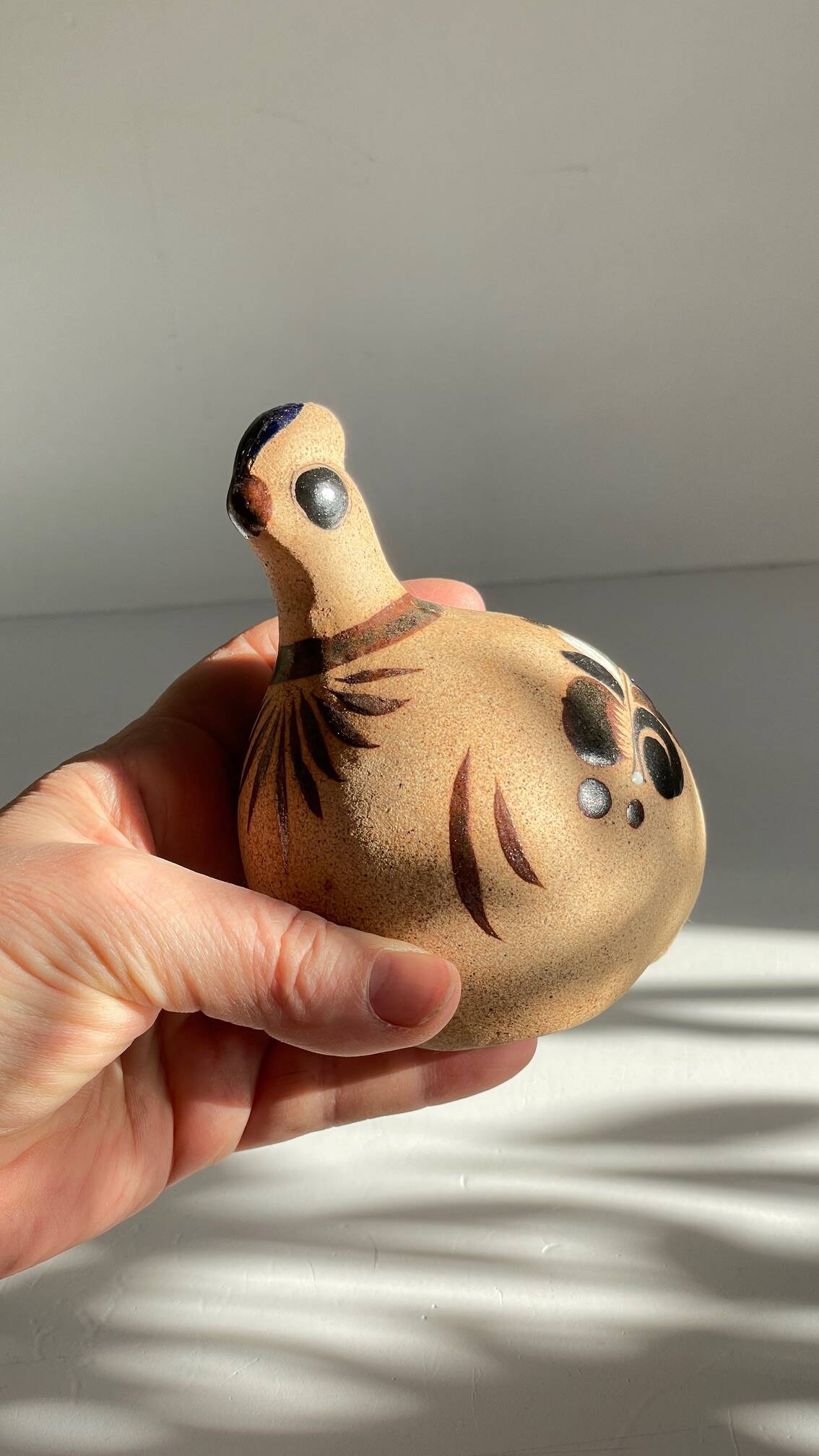 Bird handmade stoneware mexico vintage