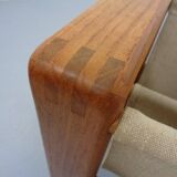 Danish Solid Teak Magazine Rack, 1960s