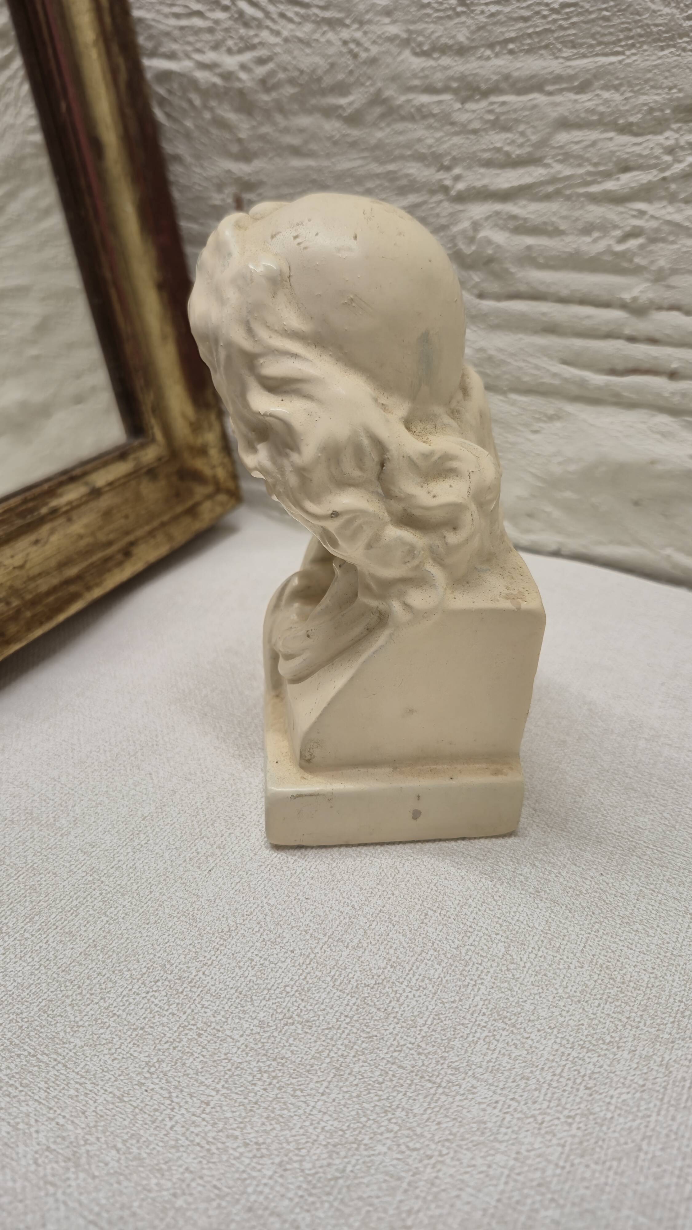 Antique Molière Bust Statuette