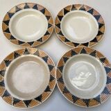 4 Badonviller star model soup plates