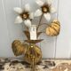 OLIVE BRASS FLOWER WALL LAMP