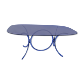 70's smoked glass table