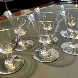 Set of 6 tulip shaped port glasses
