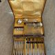 Cutlery set box on 2 levels.62 pieces.silver metal. N°4