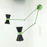 Applique murale double articulée, Italie années 50