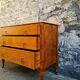 Vintage 1930s Oak Chest Of Drawers Three Drawer Cabinet