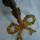 Pair of brass and glass wall lamps, 50s art deco style