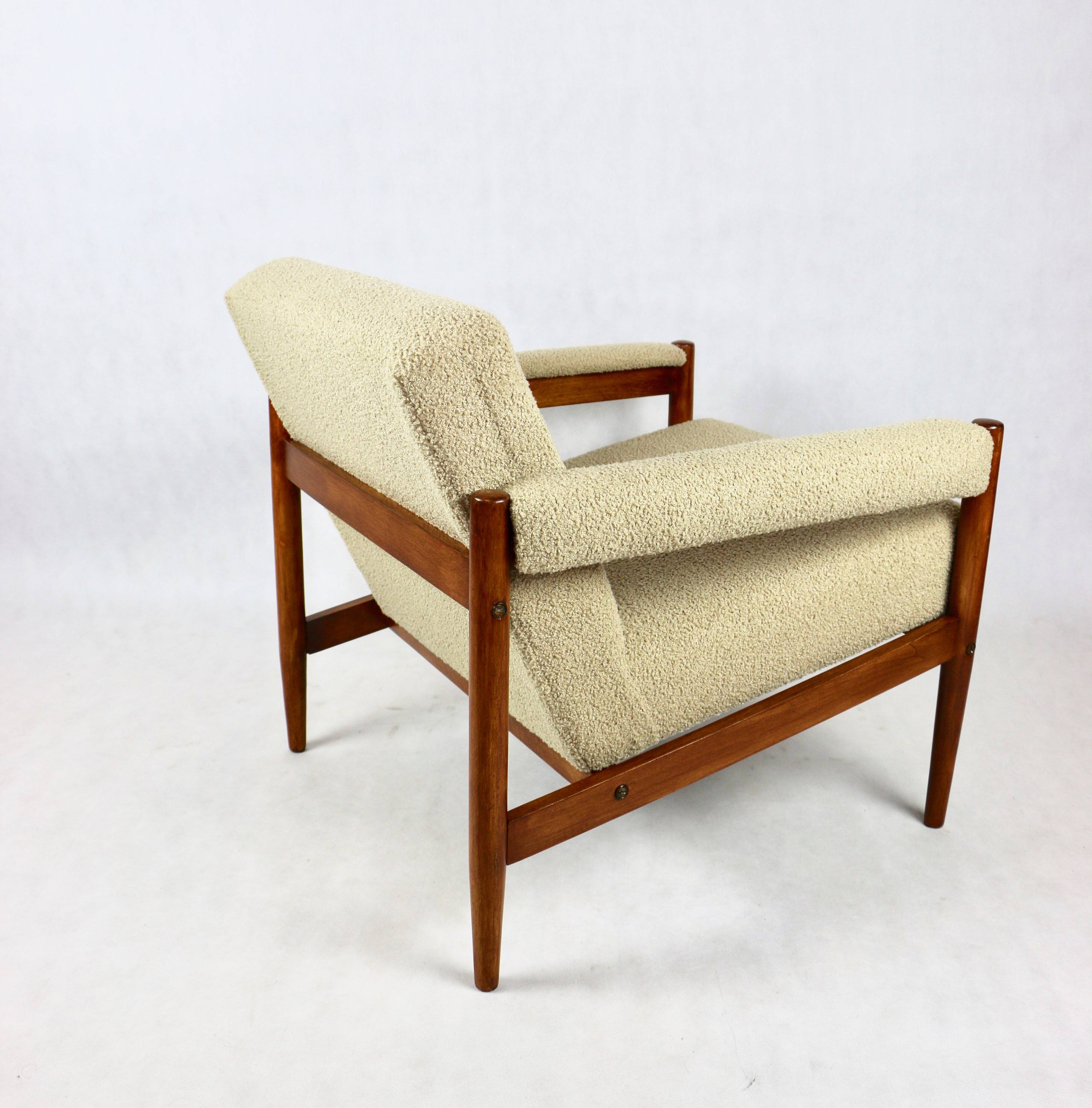 Fauteuil Vintage Boucle Loop Beige, 1970s