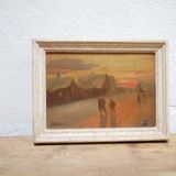 Vintage painting, oil on panel signed J. Arnaud