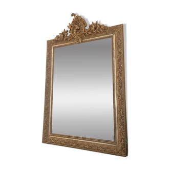 Golden stucco mirror