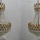 Lot - Pair of Swarovski crystal chandelier Italian design.