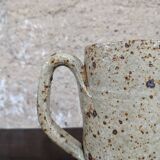 Set of 6 stoneware cups and a pitcher