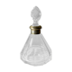 Antique crystal bottle with art deco hallmarked silver neck with facets
