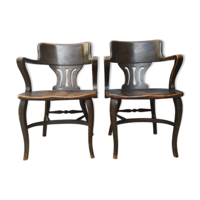 Paire de fauteuils américain