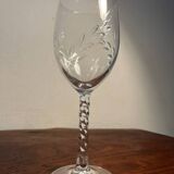 6 crystal wine and water stemmed glasses Fleury model