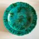 Set of 6 plates in glazed earth with godrons 1960