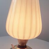 Retro brass table lamp and glass globe