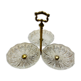 Serviteur 3 coupelles en cristal