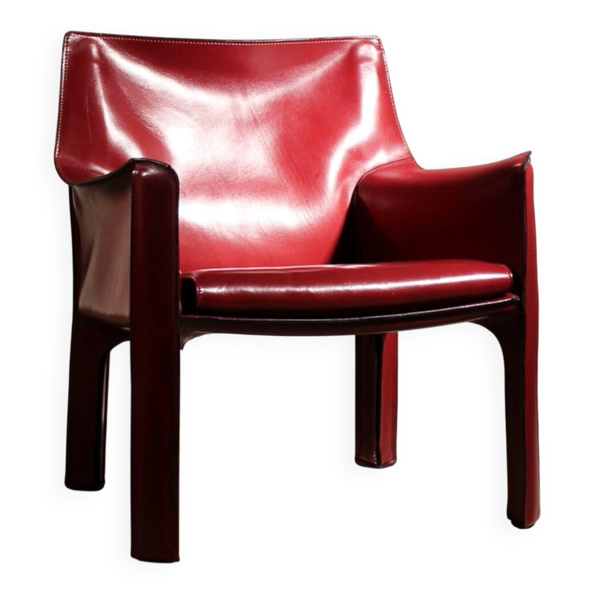 Fauteuil en cuir 'CAB 414' par Mario Bellini pour Cassina | Italie 1982