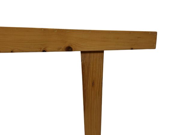 Table d'appoint vintage en pin des années 60, table d'appoint faite à la main, design minimaliste
