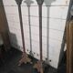 Pair of antique candlesticks, 110cm in height.