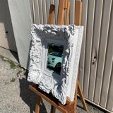 Baroque style mirror - white