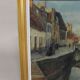 Huile sur toile de Léon Mechelaere - Canal à Bruges