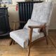 Pair of Scandinavian feet compasses armchairs