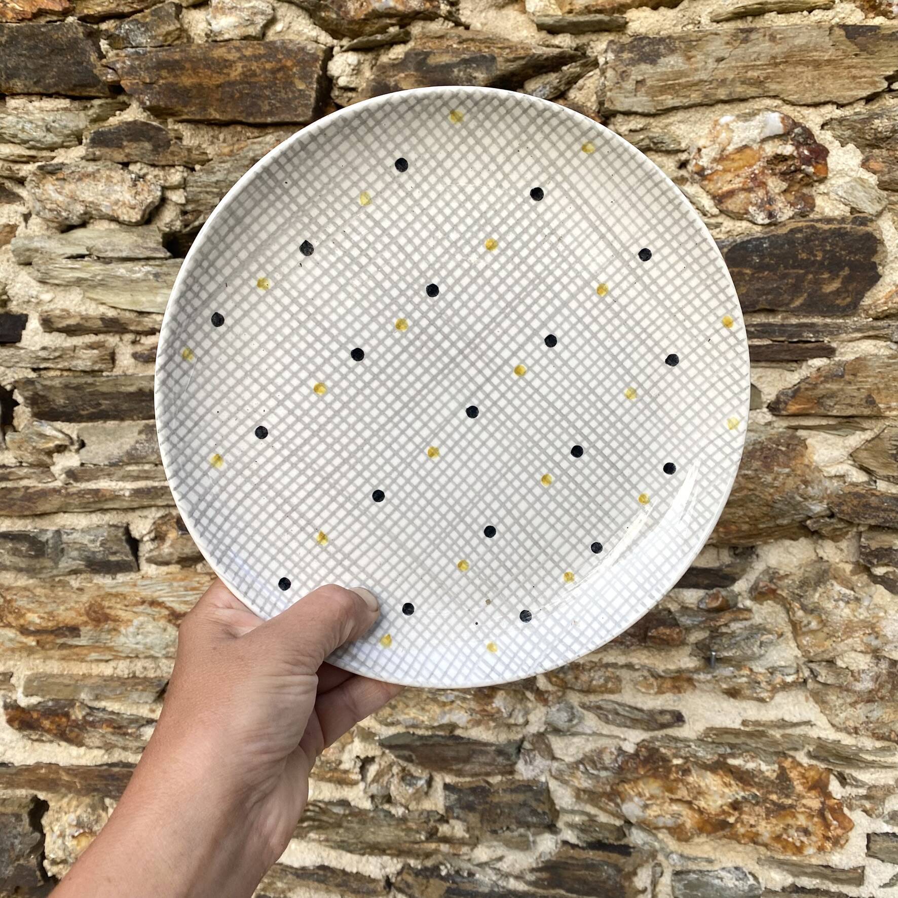 Villeroy & Boch Susanne flat plates, hand-painted decoration, 1960s.