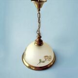Old crystal and brass lamp base