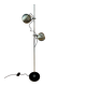 Mid-century vintage floor lamp Herda "Eyeball" in silver
