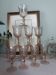 Set of 8 vintage Rosaline liqueur glasses