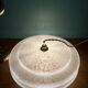 Vintage XXL glass pendant light from Clichy White