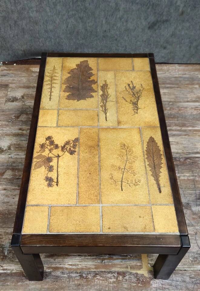 Framed marquetry panel – Old urban scene – 73 x 55 cm