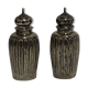 Paire de salières saupoudreuse saupoudoir argent massif époque 18ème