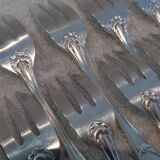 11 Ercuis Pompadour LXV silver-plated cake forks