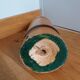 Turned wooden lamp base