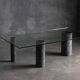 Marble and Glass Dining Table by Massimo Vignelli, Italy, 1980s