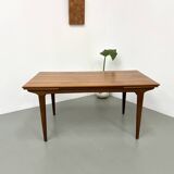 Scandinavian teak dining table, extendable