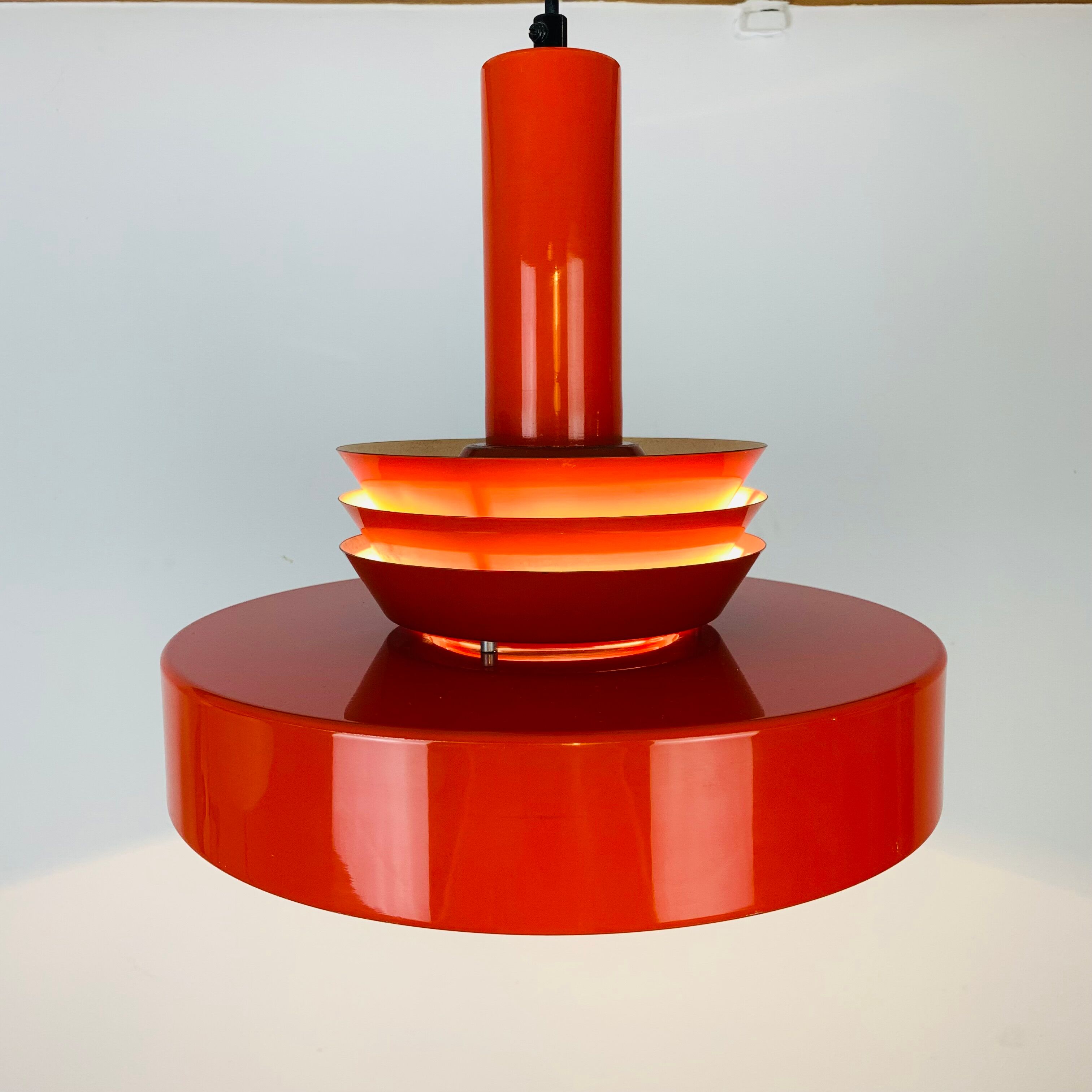 Scandinavian suspension space age Danish red